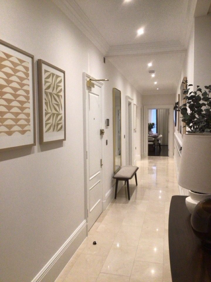 Dining area with panelled walls